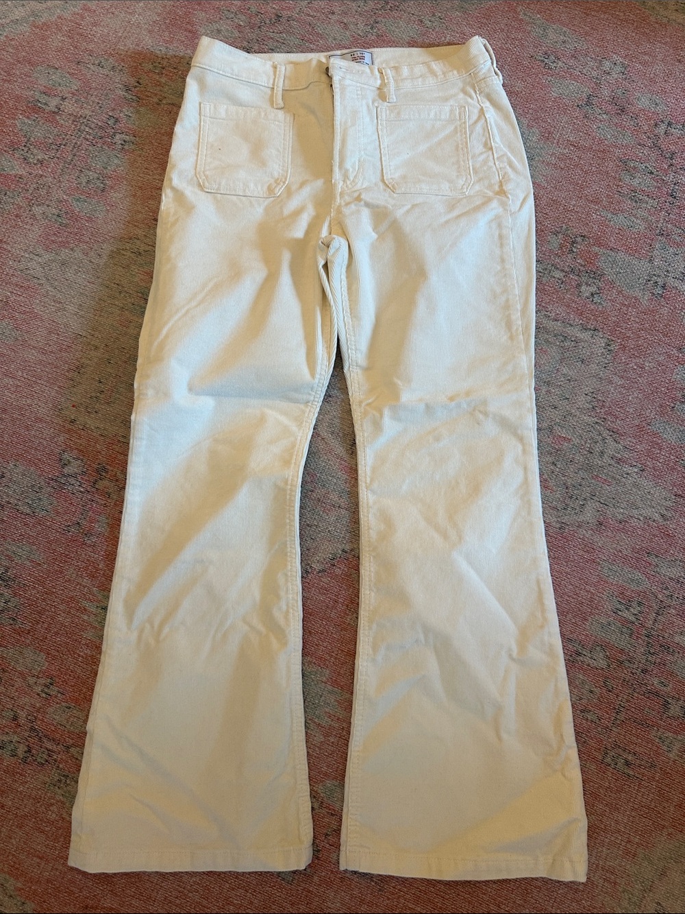 GAP Cream 70’s Flare High Rise Corduroy Pants